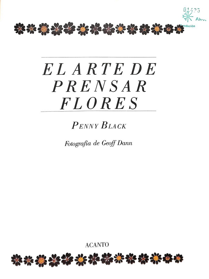 EL ARTE DE PRENSAR FLORES