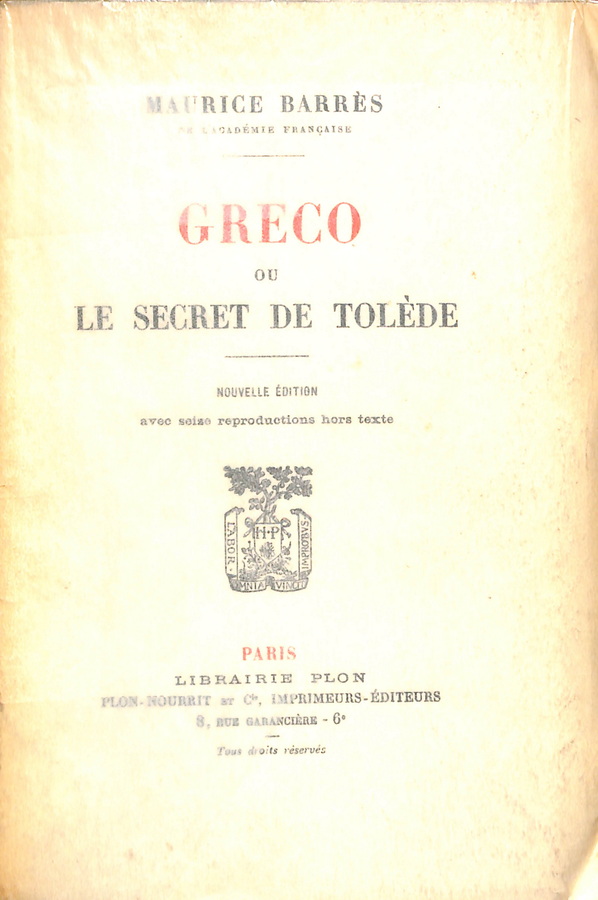 EL GRECO OU LE SECRET DE TOLÈDE